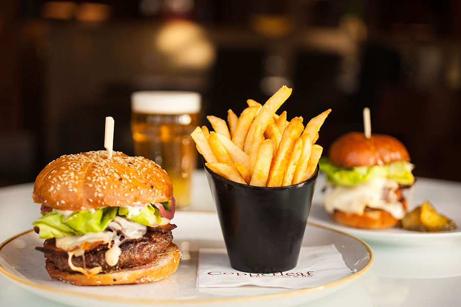 burger and fries