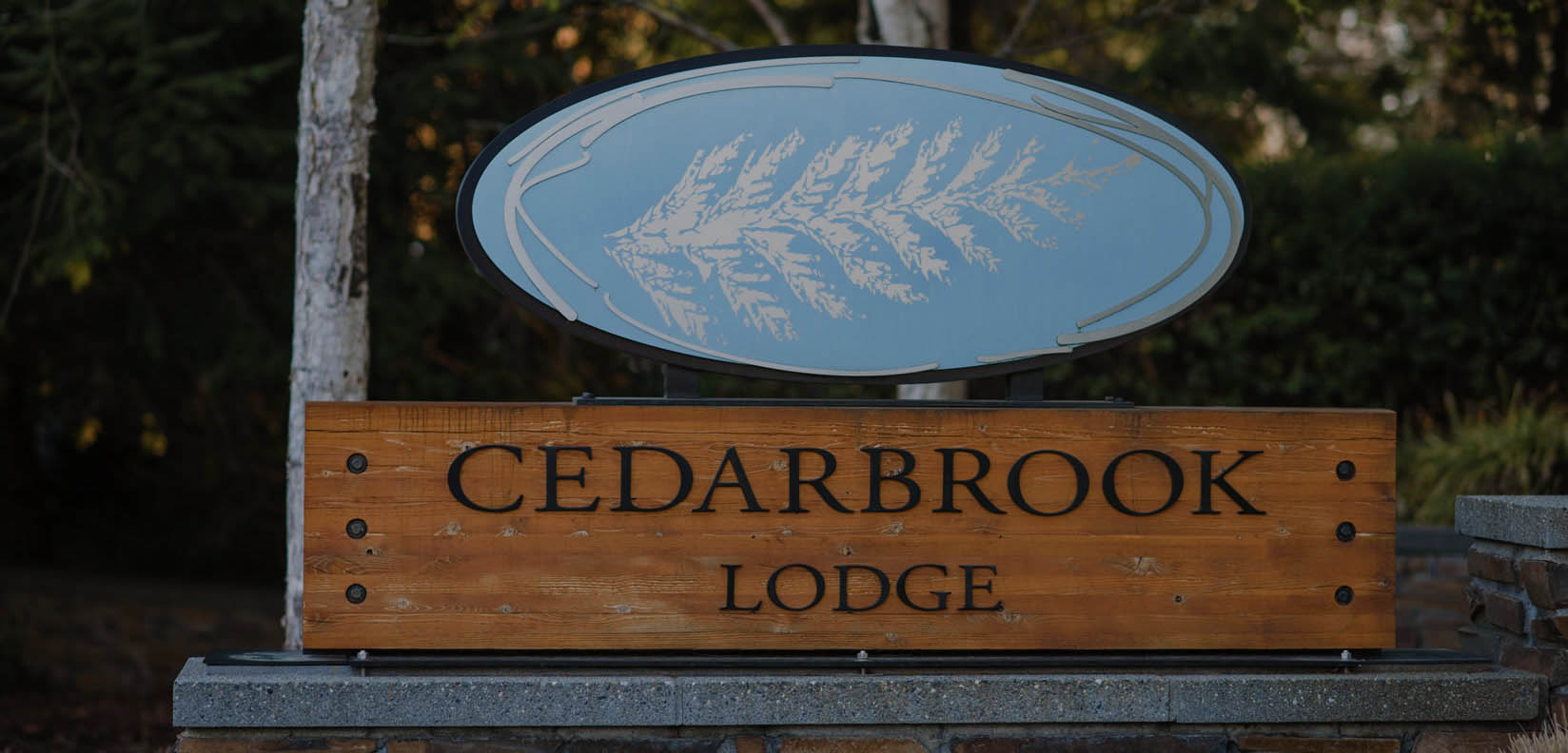 Cedarbrook Lodge sign
