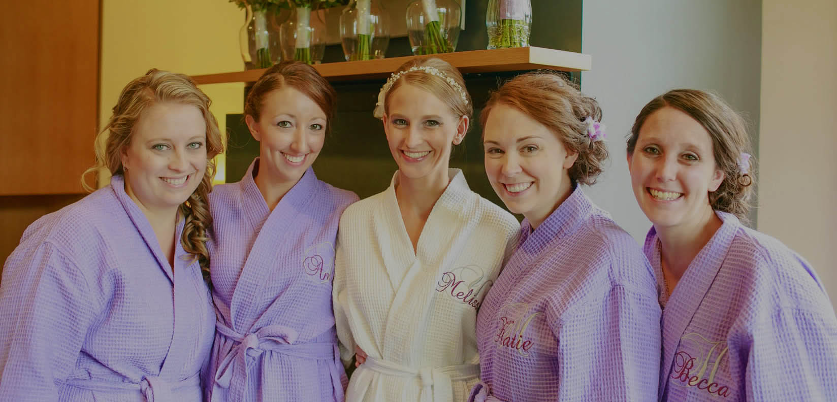 bridal party at the Spa