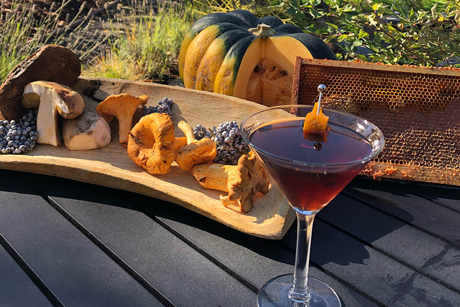 fall pumpkin and drink